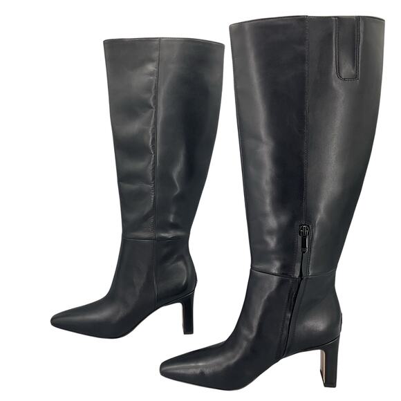 NEW Sam Edelman Women’s Sylvia Wide Calf Knee High Dress Boots Black Size 6M - Picture 2 of 10